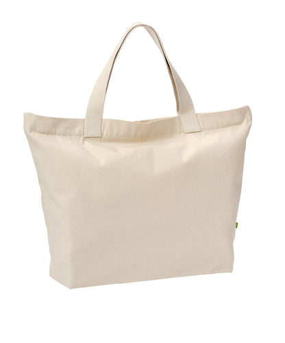 Nutshell® Elba organic canvas premium zip tote