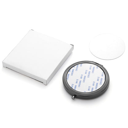Compact Pocket Mirror - Smoked Black / Round