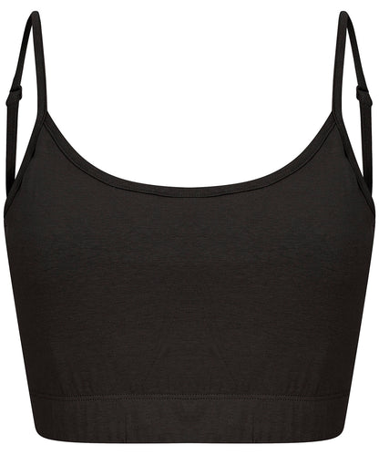 SF Women's sustainable fashion cropped cami top with adjustable straps