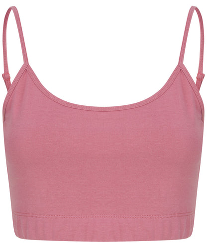 SF Women's sustainable fashion cropped cami top with adjustable straps