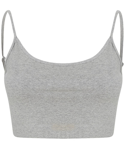 SF Women's sustainable fashion cropped cami top with adjustable straps