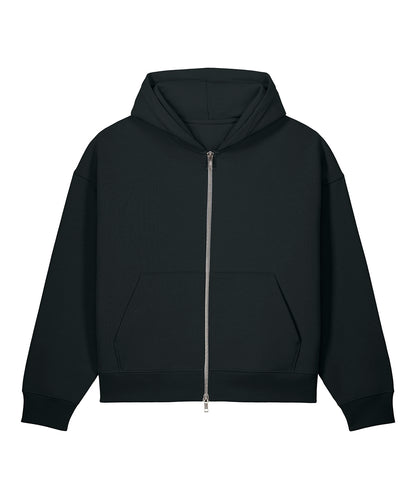 Stanley/Stella Fronter Zip Hoodie in Black, front view