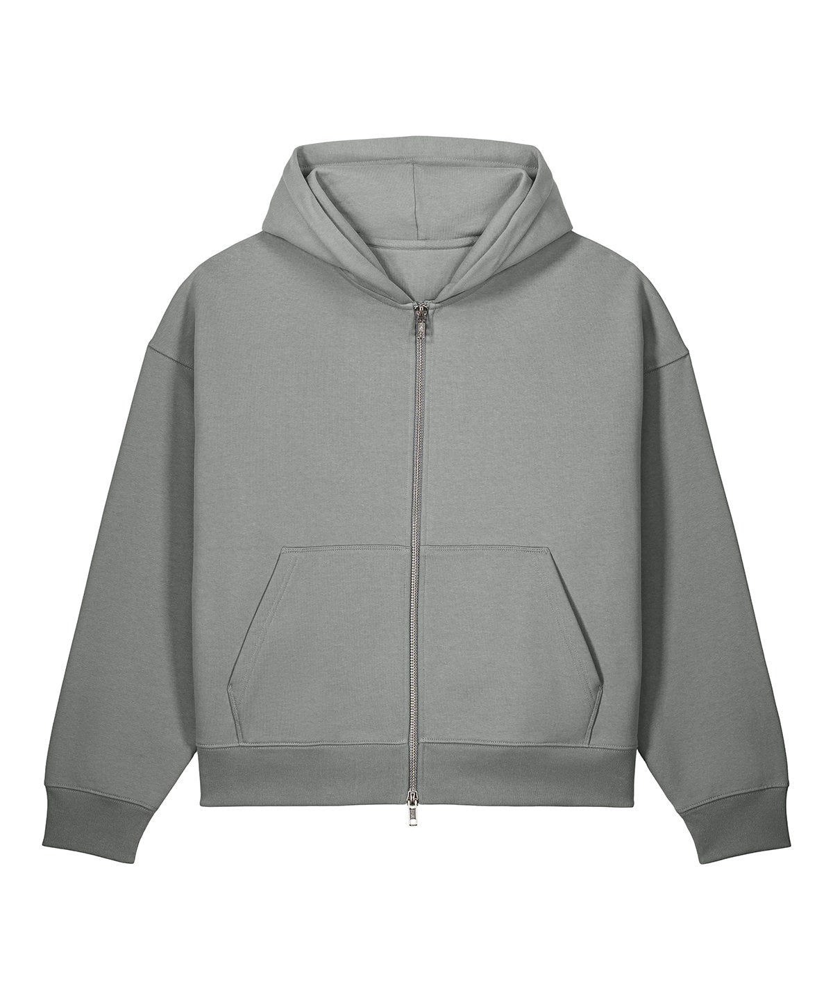 Stanley/Stella Fronter Zip Hoodie in Misty Grey, front view