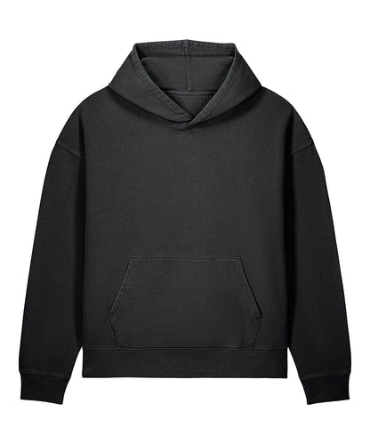 Stanley/Stella Chaser Vintage Hoodie in Garment Dyed Black Rock, front view