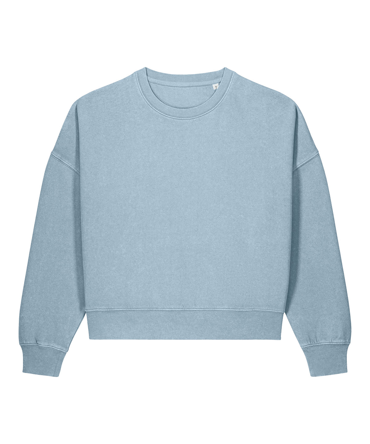 Stanley/Stella Stella Alma Vintage Sweatshirt in Garment Dyed Blue Stone, front view