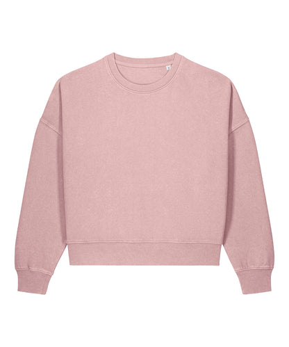 Stanley/Stella Stella Alma Vintage Sweatshirt in Garment Dyed Blush, front view