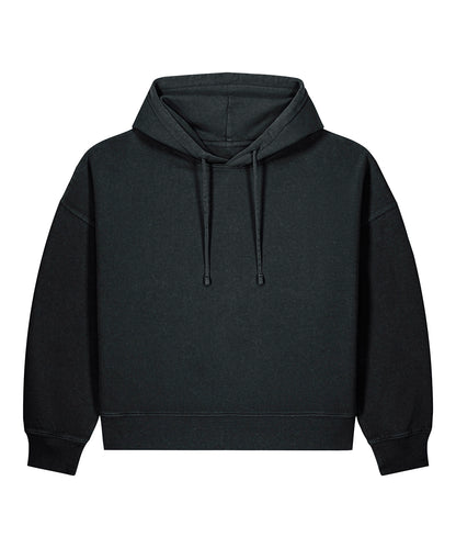 Stanley/Stella Stella Nora Vintage Hoodie in Garment Dyed Black Rock, front view