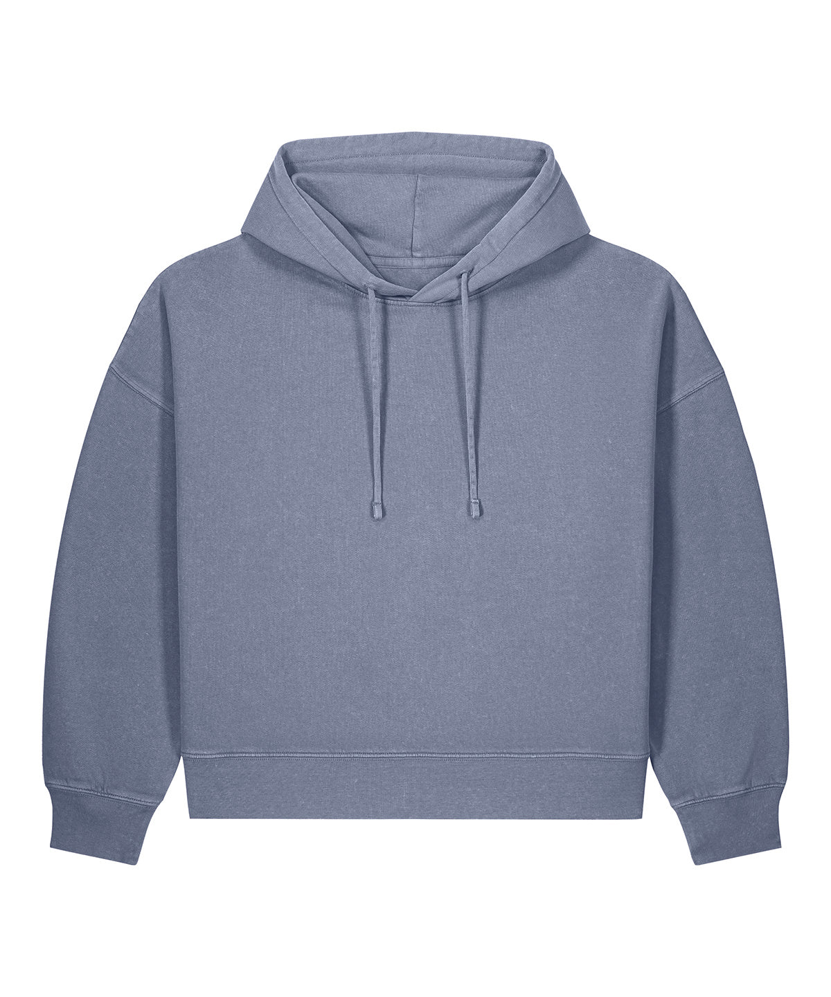 Stanley/Stella Stella Nora Vintage Hoodie in Garment Dyed Blue Grey, front view