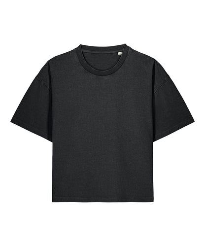 Stanley/Stella Stella Nova Vintage T-Shirt in Garment Dyed Black Rock, front view