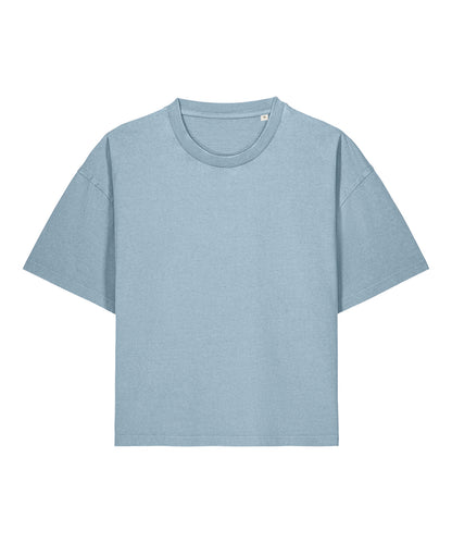 Stanley/Stella Stella Nova Vintage T-Shirt in Garment Dyed Blue Stone, front view