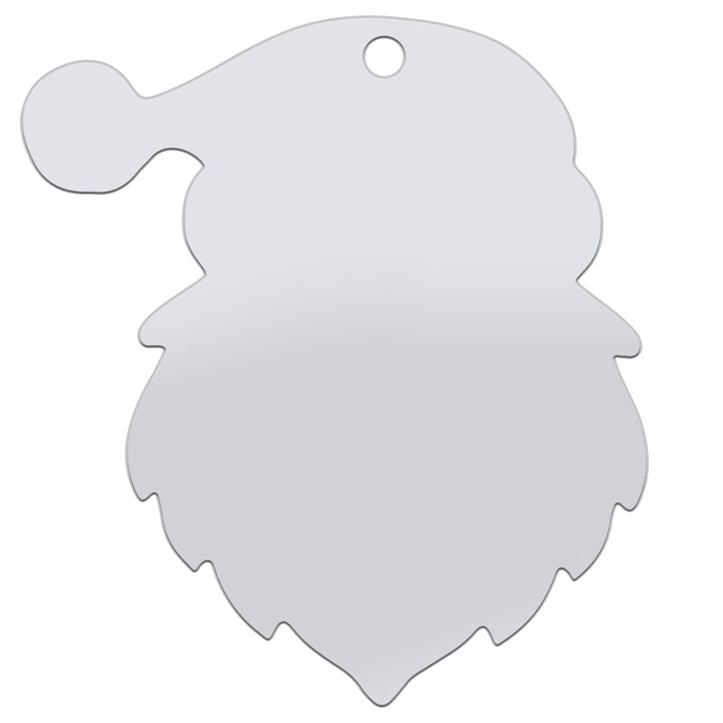 Acrylic Christmas Decorations (Pack of 10) - Santa