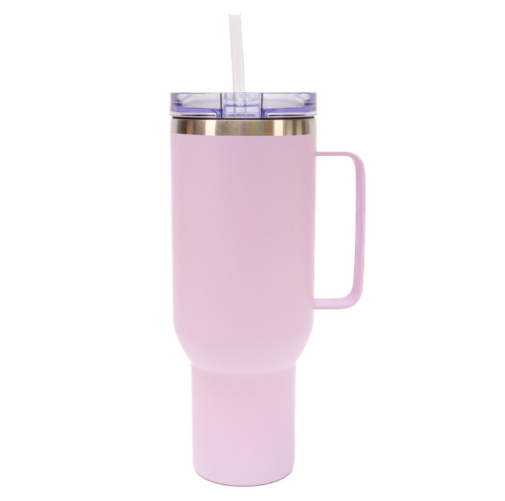 40oz Tumbler with Metal Handle - Light Purple