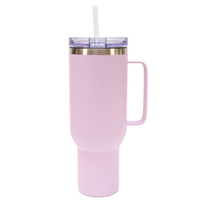 40oz Tumbler with Metal Handle - Light Purple