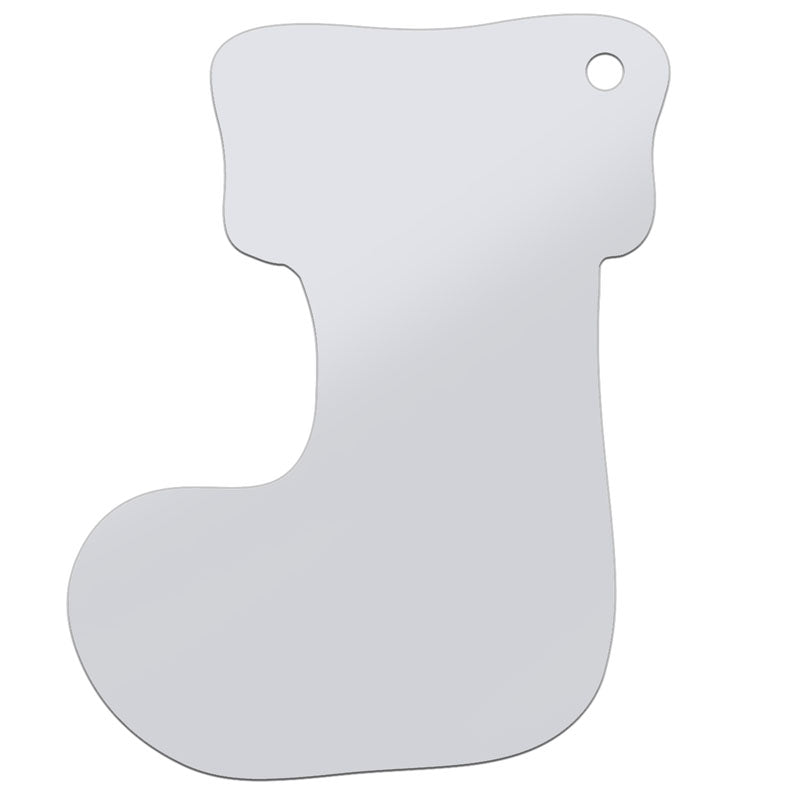 Acrylic Christmas Decorations (Pack of 10) - Stocking