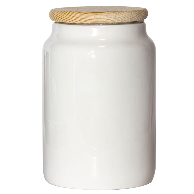 Ceramic Storage Jar - Wooden Lid