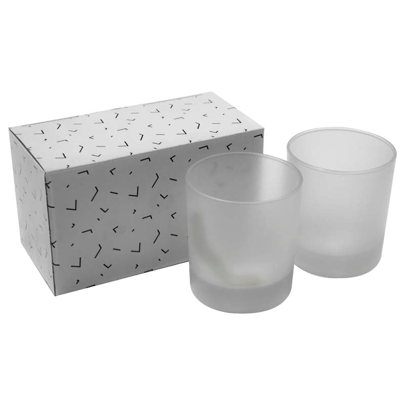 Frosted Glass Tumblers (Pair) - Frosted