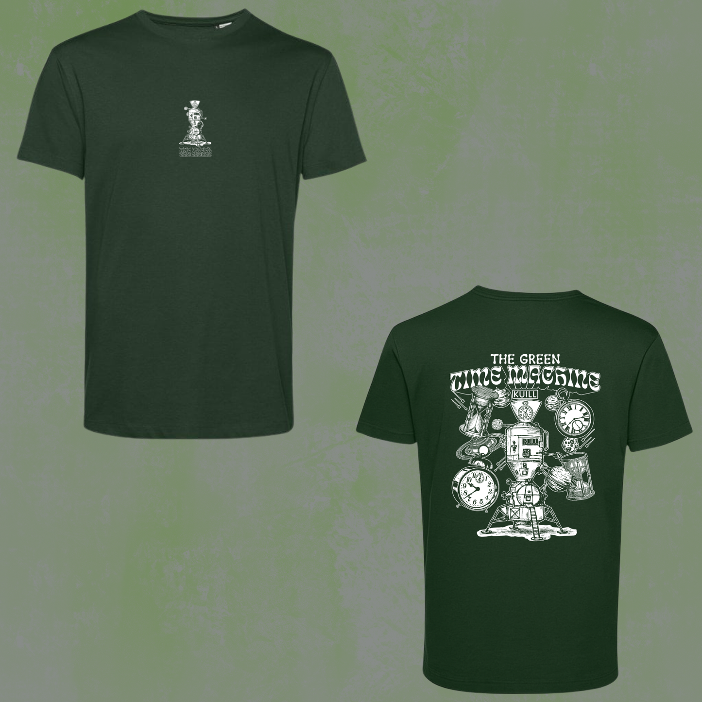 Kuill – The Green Time Machine T-Shirt (Forest Green)