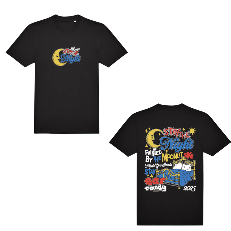 Ear Candy Stay the Night T-Shirt Black