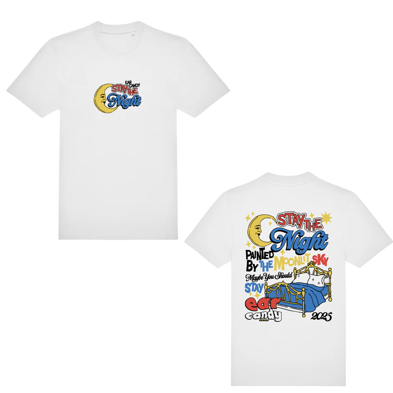 Ear Candy Stay the Night T-Shirt White