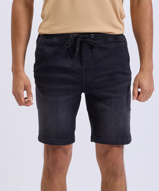 Men’s denim drawstring shorts