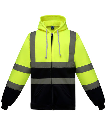 Yoko Hi-vis zip hoodie (HVK07)