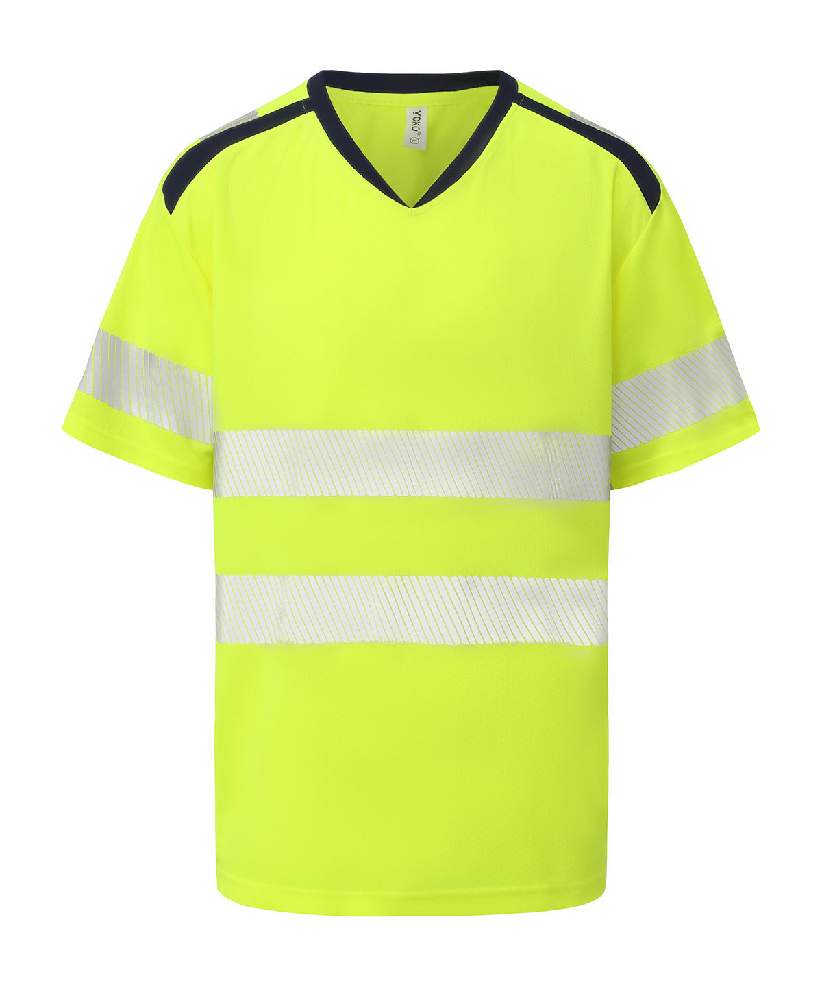Yoko Hi-vis mandarin collar comfort trim t-shirt (HVJ430)
