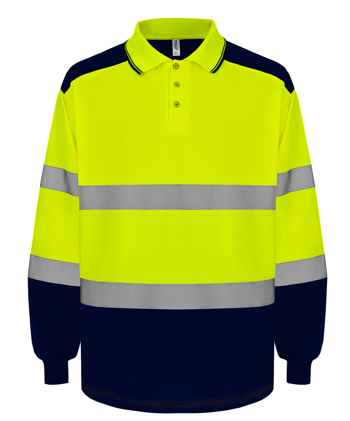 Yoko Hi-vis two-tone long sleeve polo (HVJ330)