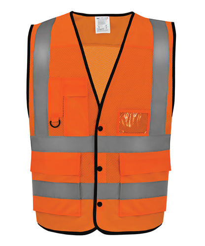 Yoko Hi-vis superior open mesh button waistcoat (HVW860)