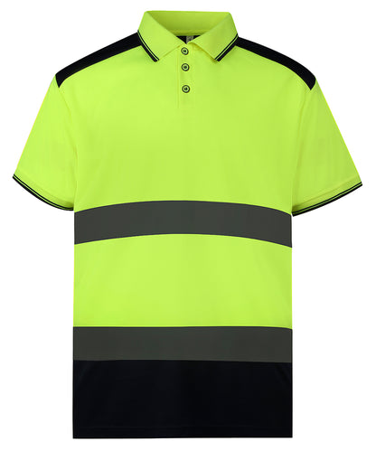 Yoko Hi-vis two-tone polo shirt (HVJ220)