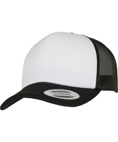 Flexfit by Yupoong YP Classics® curved foam trucker cap – white front (6320W)