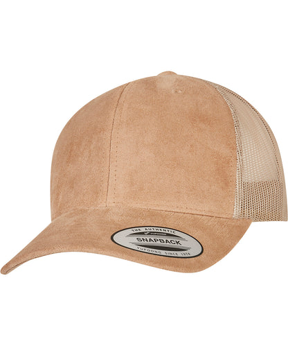 Flexfit by Yupoong Imitation suede leather trucker cap (6606SU)