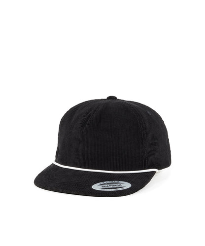 YP Classics unstructured corduroy cap with braided rope - Black