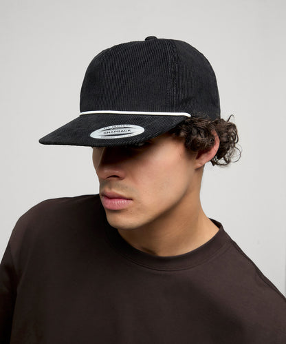 YP Classics unstructured corduroy cap with braided rope