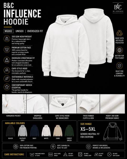 Custom B & C Influence Hoodie (350 GSM EDITION)