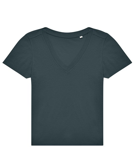 Custom Printed Women's V-Neck T-Shirt – B&C #E150 V 100% Cotton