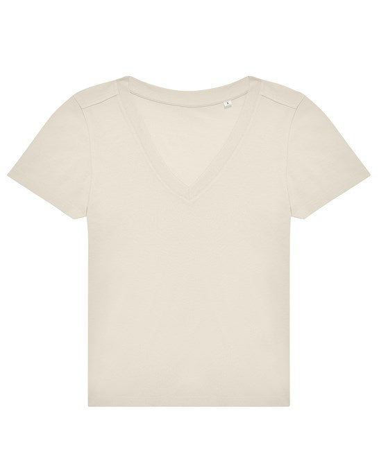Custom Printed Women's V-Neck T-Shirt – B&C #E150 V 100% Cotton