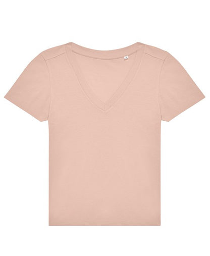 Custom Printed Women's V-Neck T-Shirt – B&C #E150 V 100% Cotton
