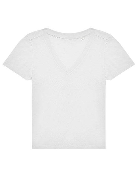 Custom Printed Women's V-Neck T-Shirt – B&C #E150 V 100% Cotton