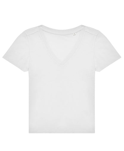 Custom Printed Women's V-Neck T-Shirt – B&C #E150 V 100% Cotton