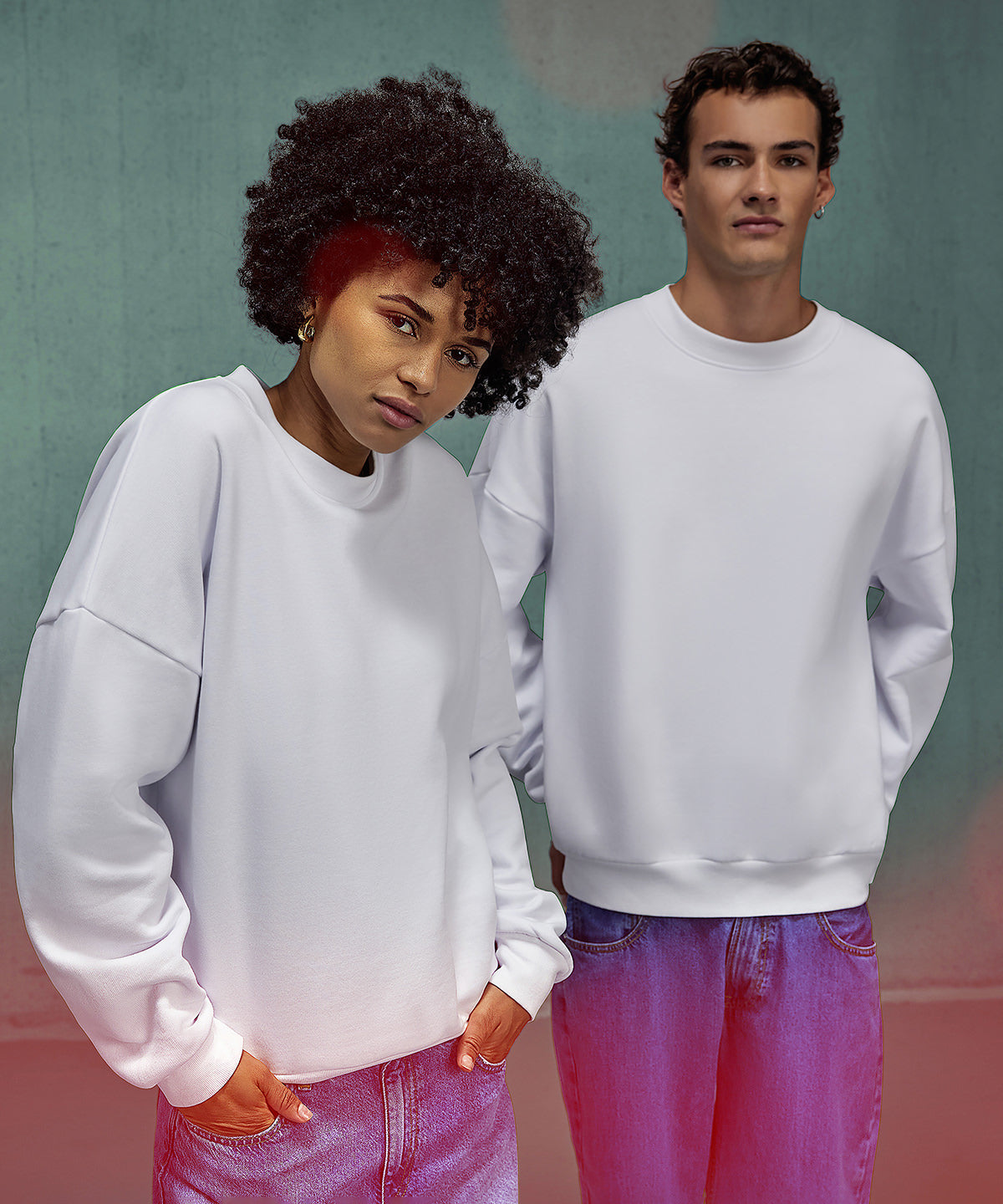 Custom Printed Oversized Sweatshirt – B&C Influence Heavyweight Crew