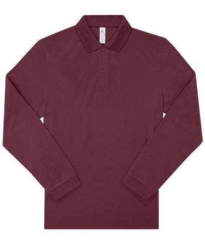 Custom Printed Long Sleeve Polo Shirt – B&C My Polo 180 LSL