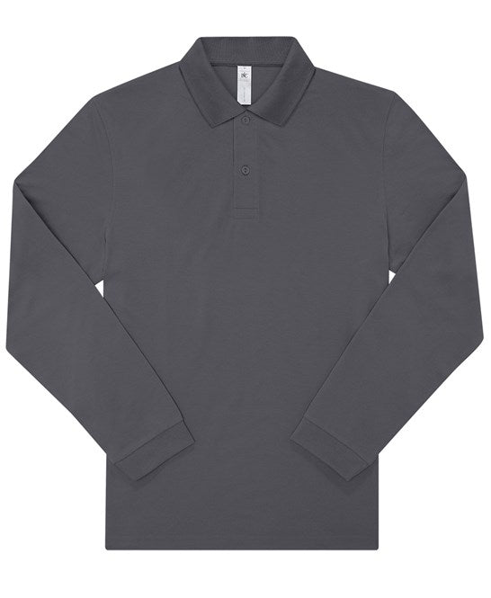 Custom Printed Long Sleeve Polo Shirt – B&C My Polo 180 LSL