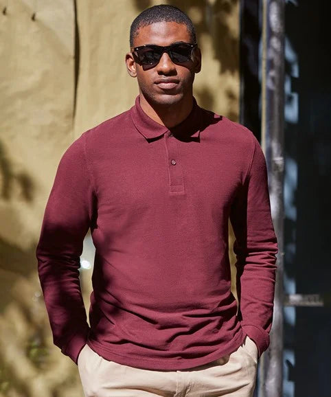 Custom Printed Long Sleeve Polo Shirt – B&C My Polo 180 LSL