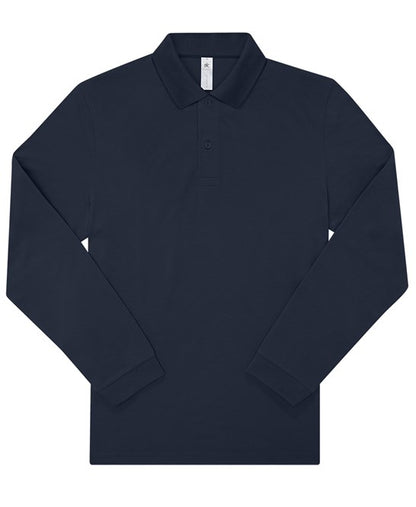 Custom Printed Long Sleeve Polo Shirt – B&C My Polo 180 LSL
