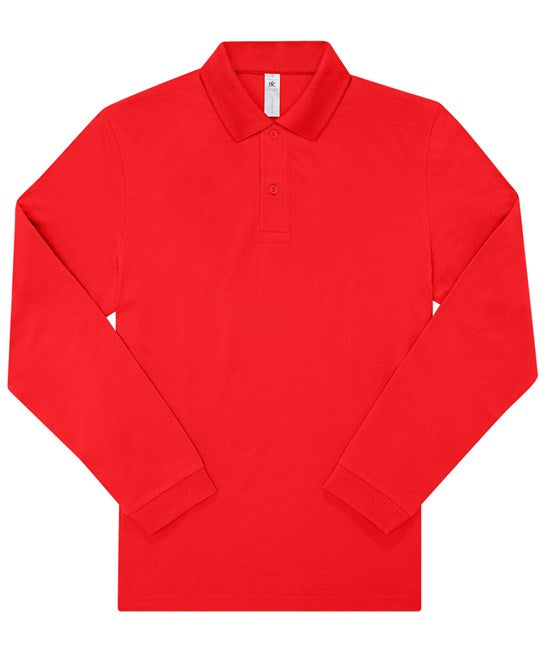 Custom Printed Long Sleeve Polo Shirt – B&C My Polo 180 LSL