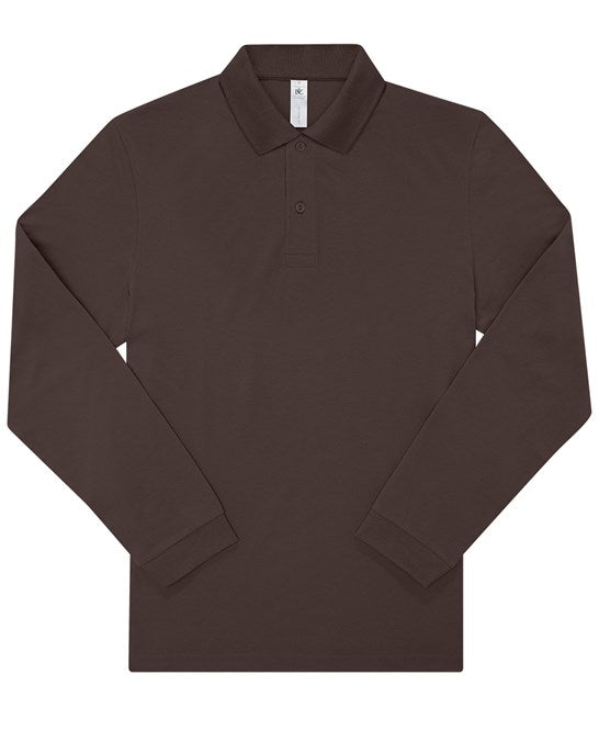 Custom Printed Long Sleeve Polo Shirt – B&C My Polo 180 LSL