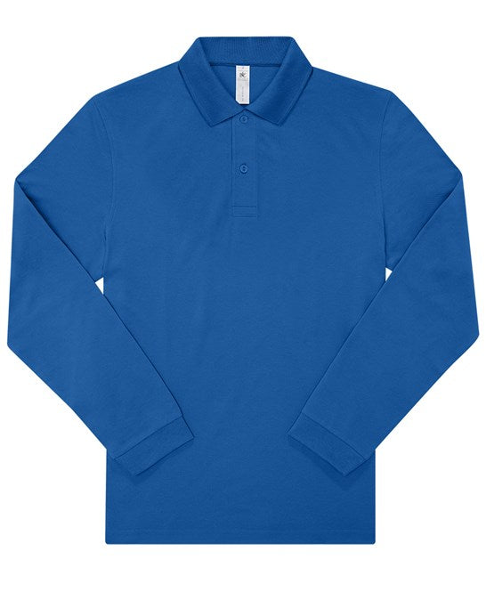 Custom Printed Long Sleeve Polo Shirt – B&C My Polo 180 LSL