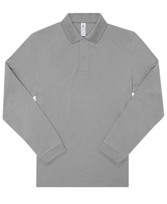 Custom Printed Long Sleeve Polo Shirt – B&C My Polo 180 LSL