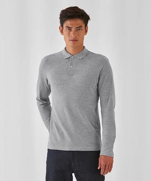 Custom Printed Long Sleeve Polo Shirt – B&C ID.001 LSL