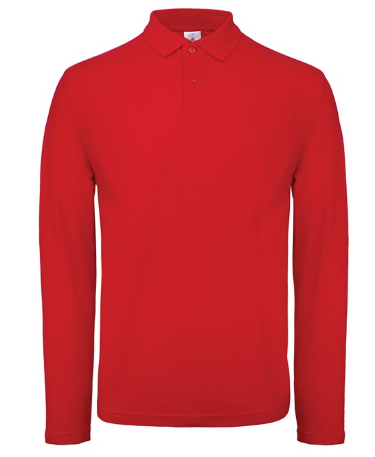 Custom Printed Long Sleeve Polo Shirt – B&C ID.001 LSL